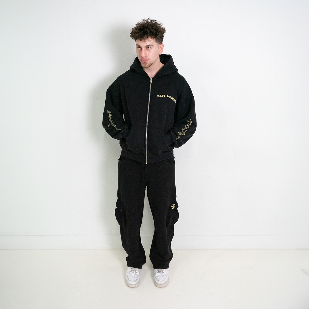 Black Cargo Sweatpants